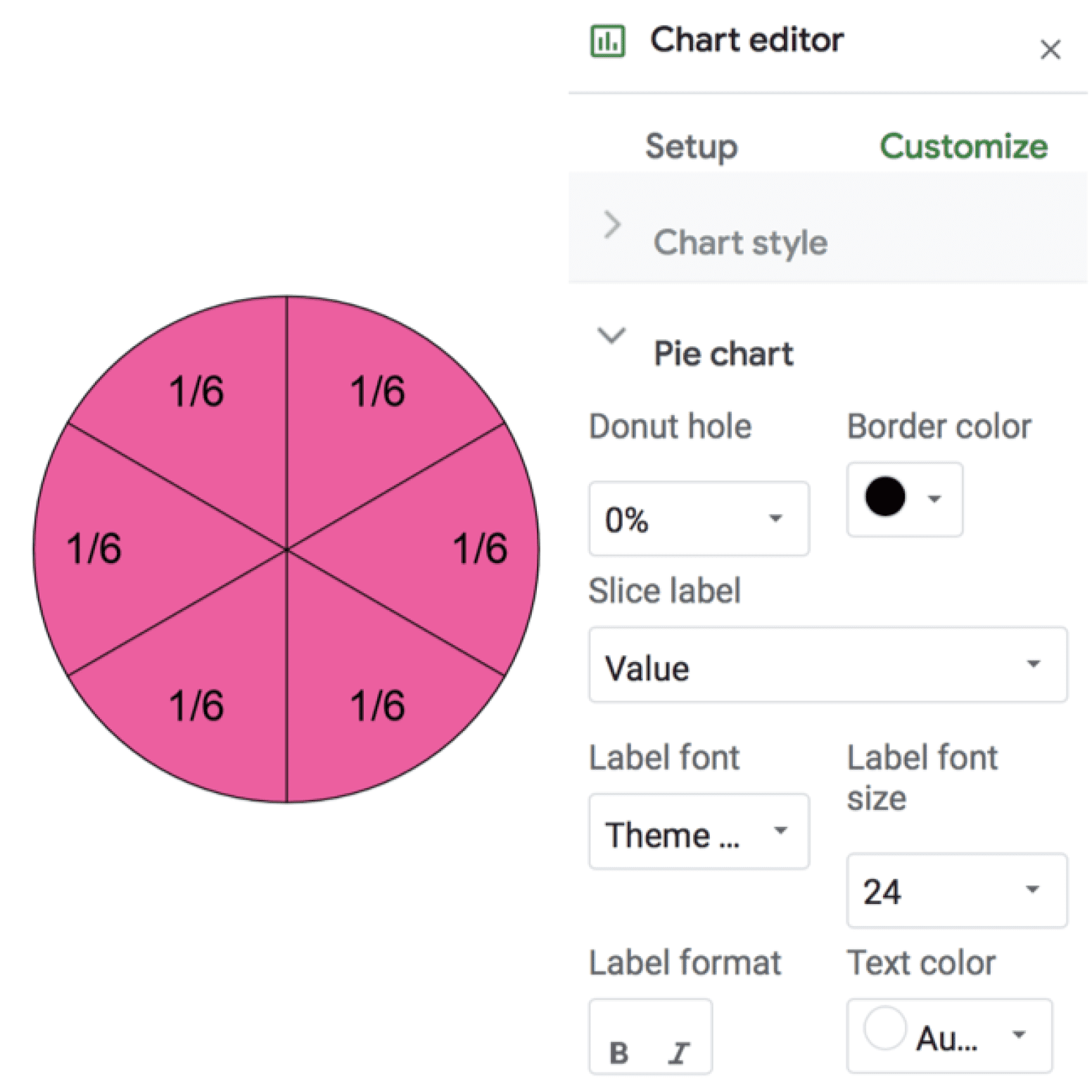 Create Fraction Circles with Google Sheets