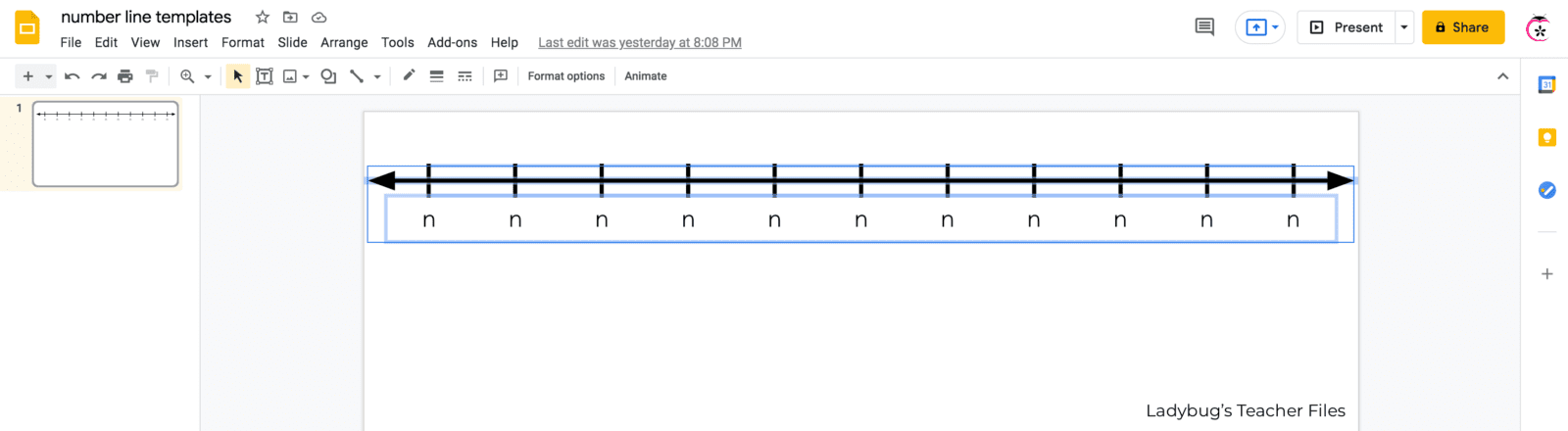 making-number-lines-with-tables-in-google-slides-ladybug-s-teacher-files