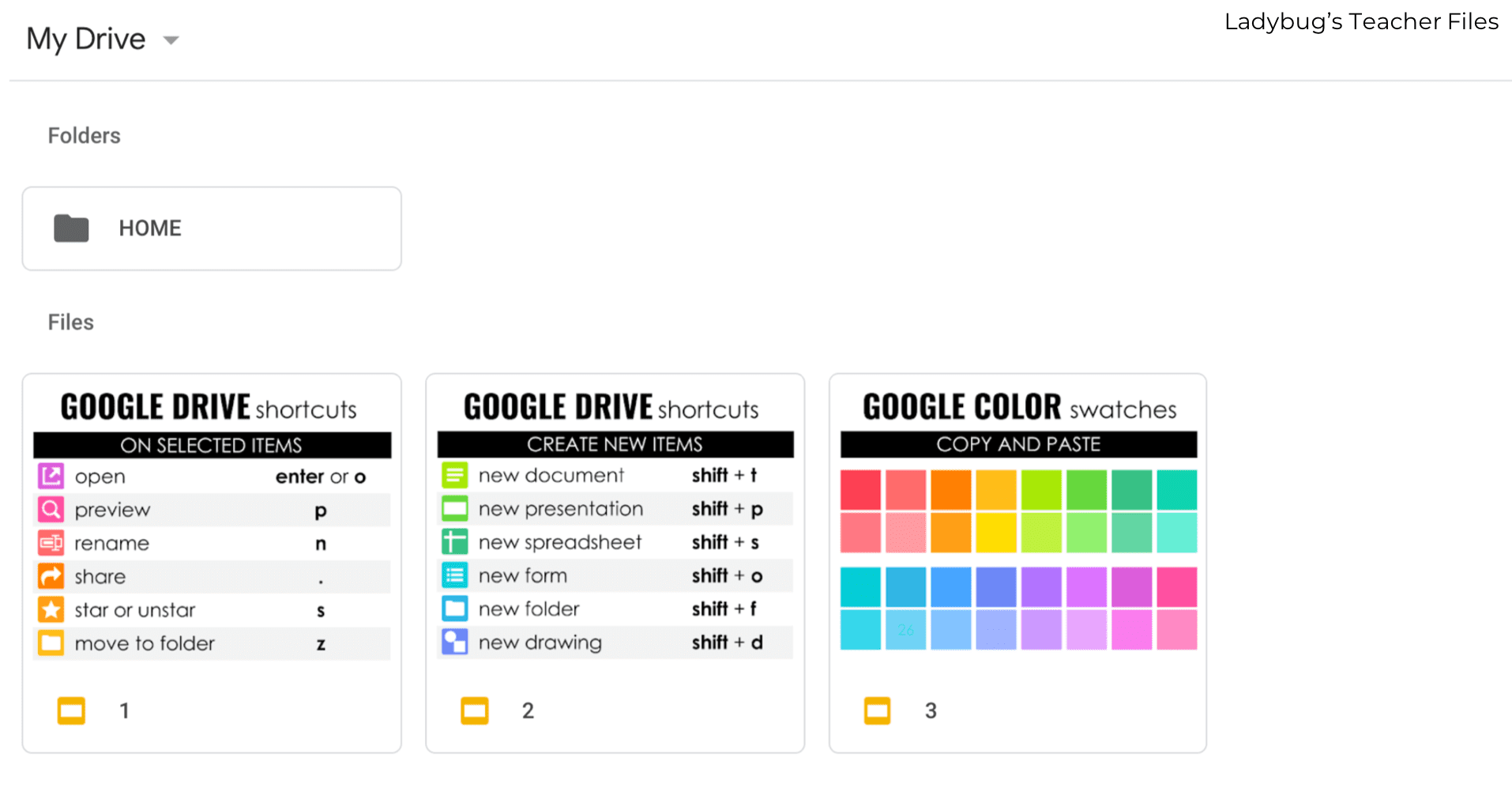 custom color swatches for your google drive