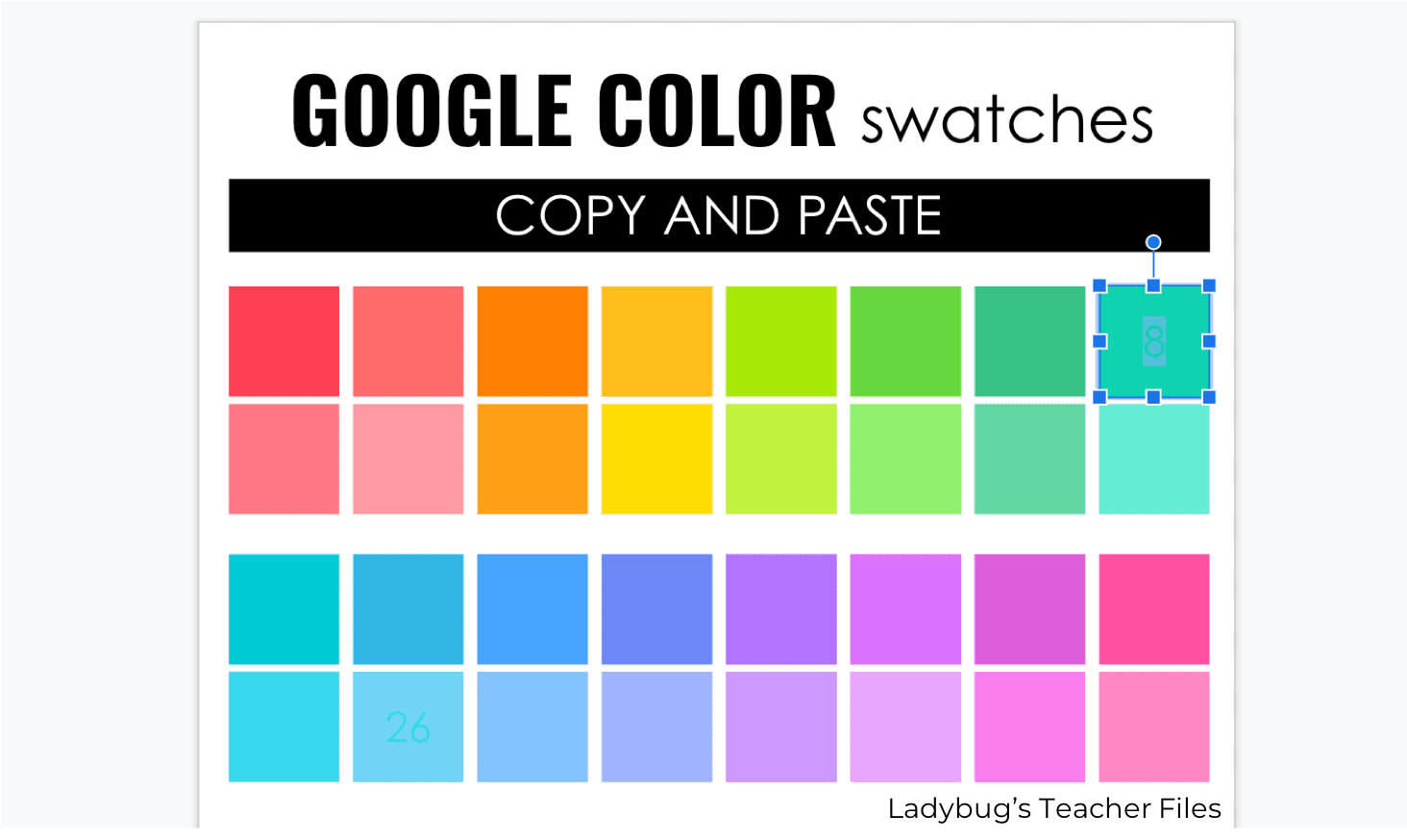 Default Google Sheets Colors : r/coolguides