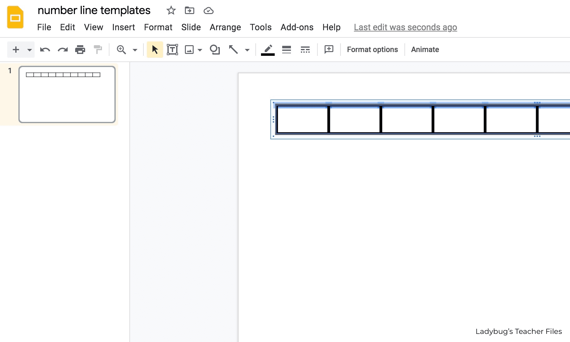 Making Number Lines With Tables In Google Slides Ladybug s Teacher Files