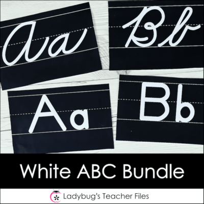black and white alphabet line bundle