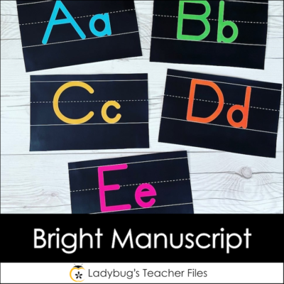 bright manuscript alphabet