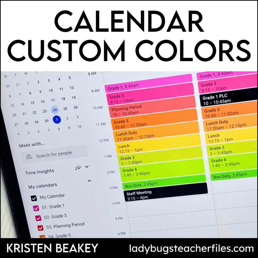 Calendar Custom Colors