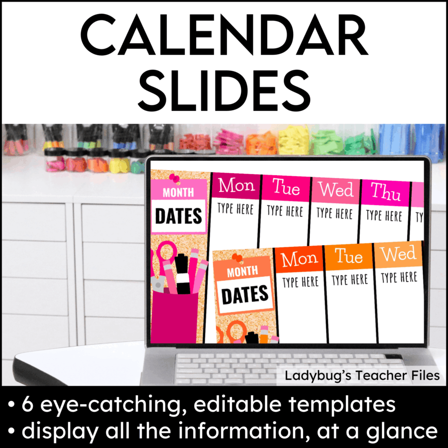 Weekly Calendar Slide Templates