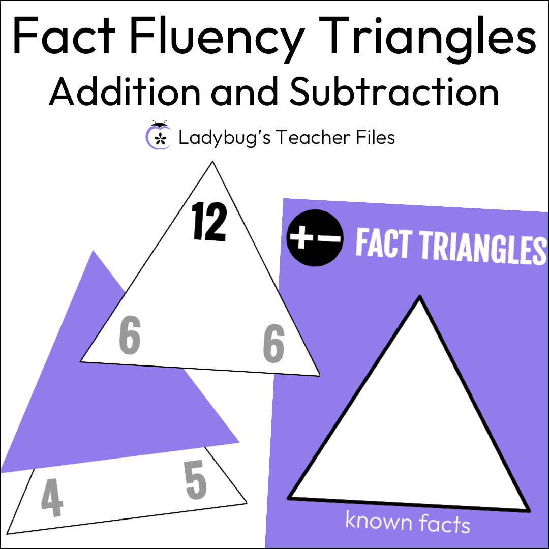 Fact Fluency Triangles: Addition and Subtraction | Ladybug's Teacher Files