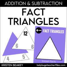 Addition and Subtraction Fact Triangles