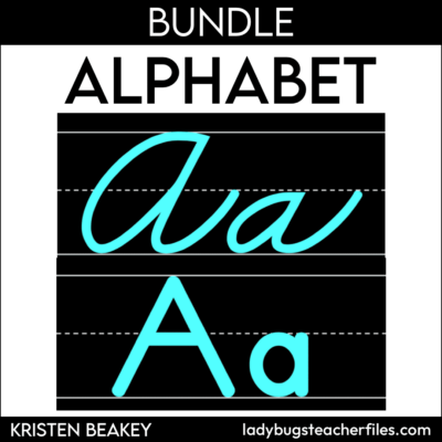 black and bright alphabet bundle