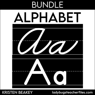 black and white alphabet bundle