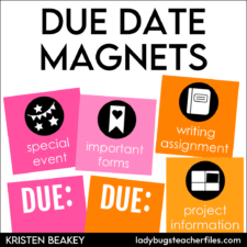 due date magnets