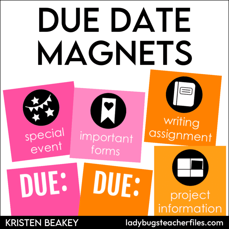 due date magnets