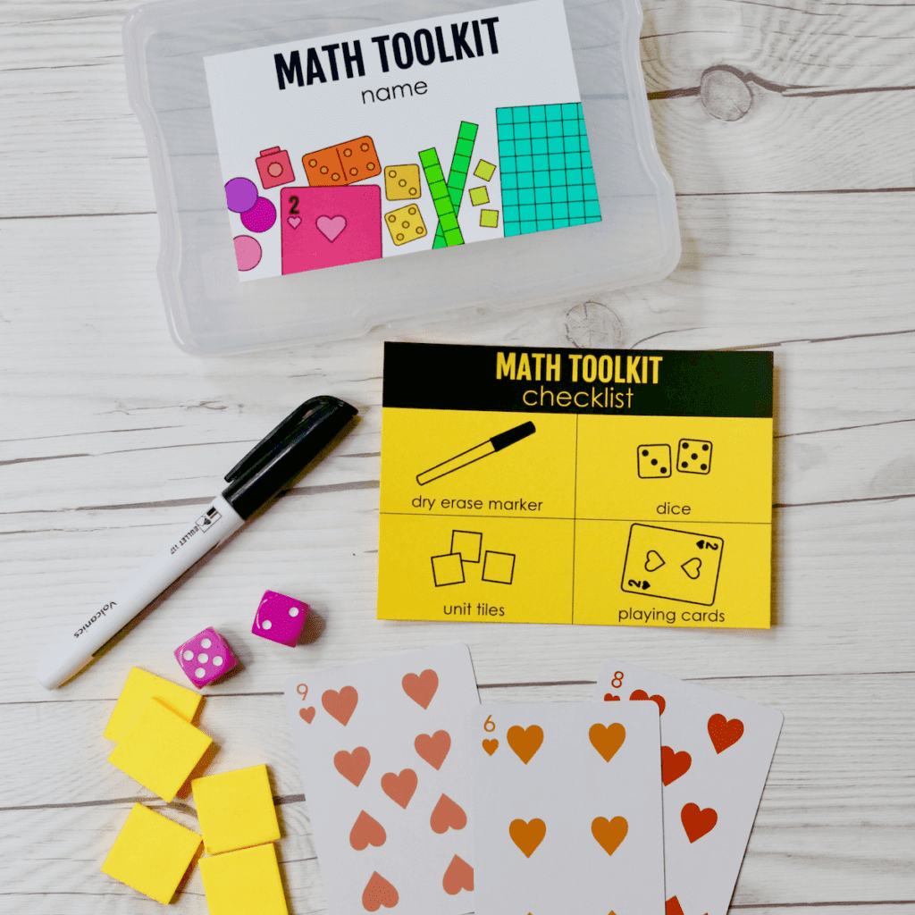 math toolkit labels and checklists