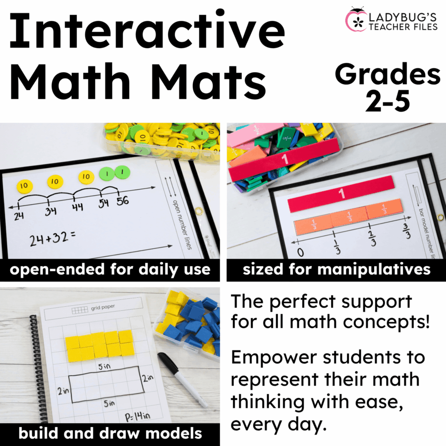 Interactive Math Mats to Use with Manipulatives