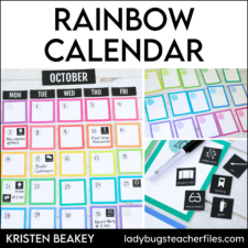 Rainbow Calendar with Icons