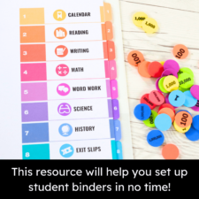 Set Up Student Binders in No Time