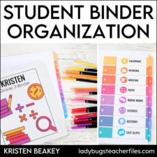 Student Binder Organization