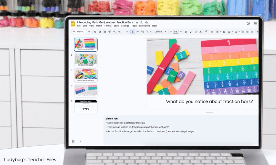 Introducing Fraction Bars with a Guided Exploration