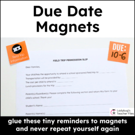 Due Date Magnets