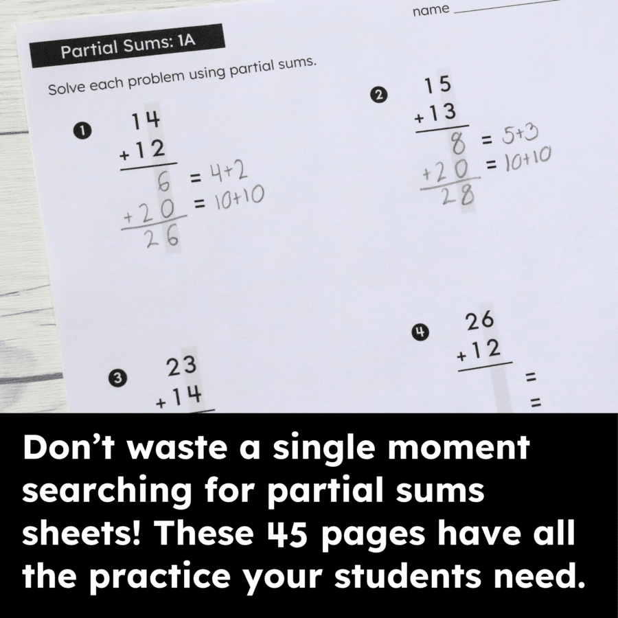 45 Pages Partial Sums without Regrouping 45 Pages Partial Sums without Regrouping