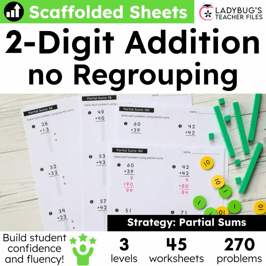 Partial Sums Two Digit No Regrouping