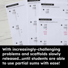 Scaffolded Practice Two Digit Partial Sums