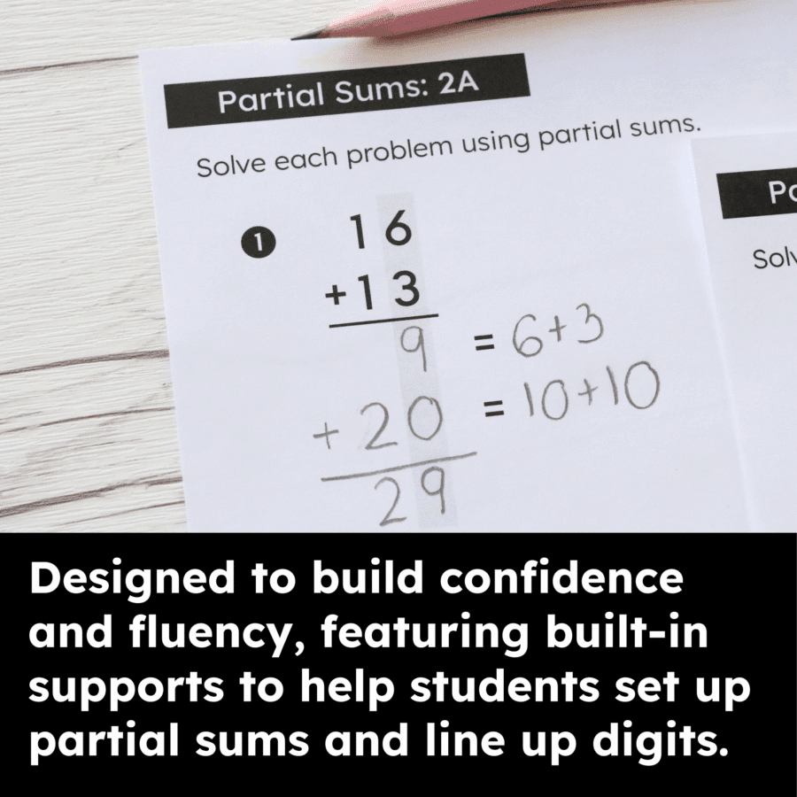 Two Digit Partial Sums without Regrouping Sheets Two Digit Partial Sums without Regrouping Sheets