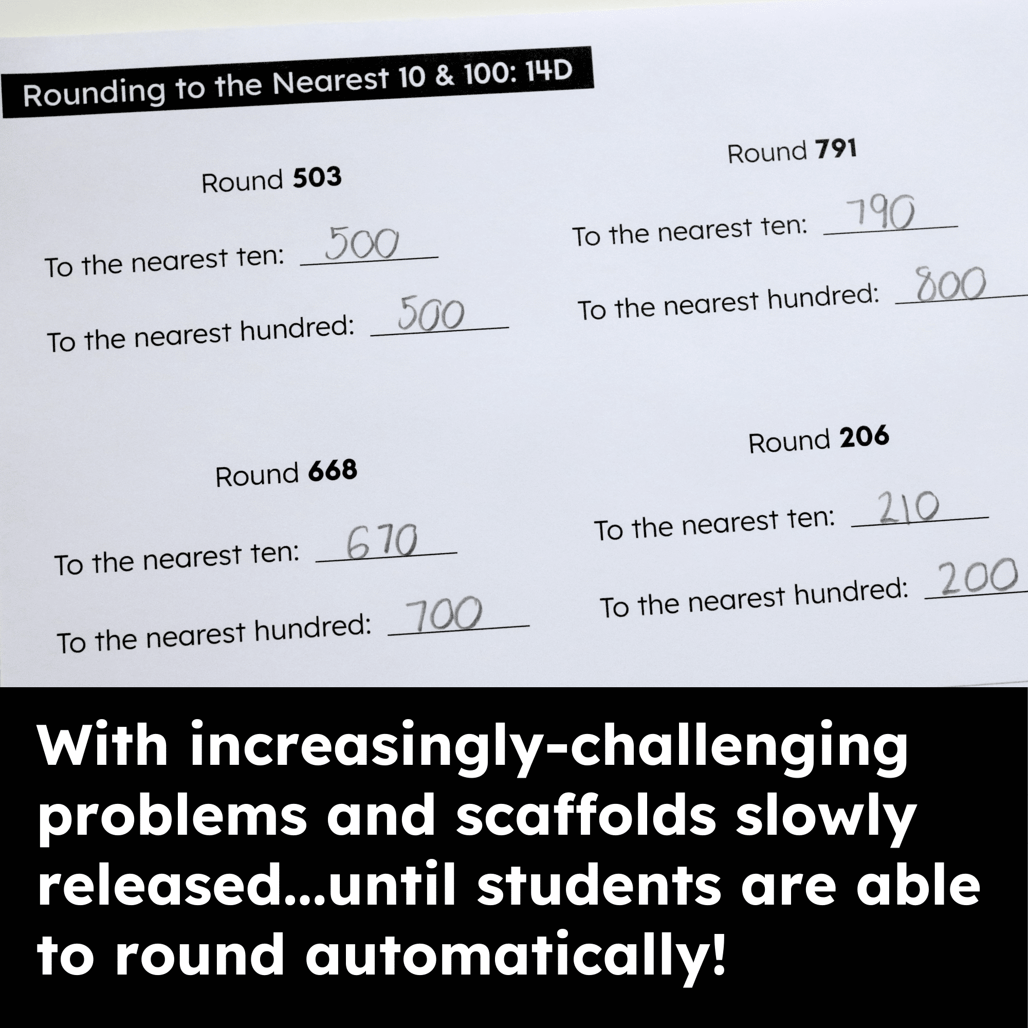 Rounding to the Nearest 10 and 100 Worksheets