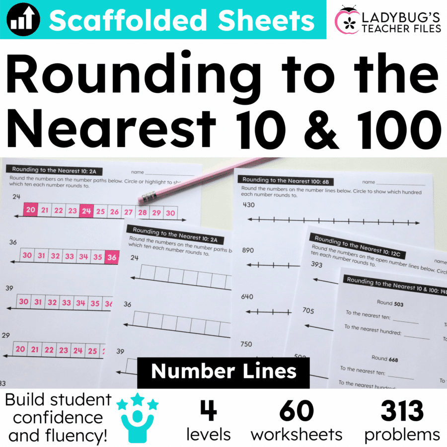 Rounding to Nearest 10 and Nearest 100 Worksheets