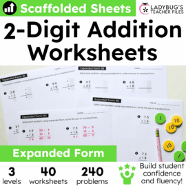 Expanded Form Addition: Two Digit Addition Worksheets