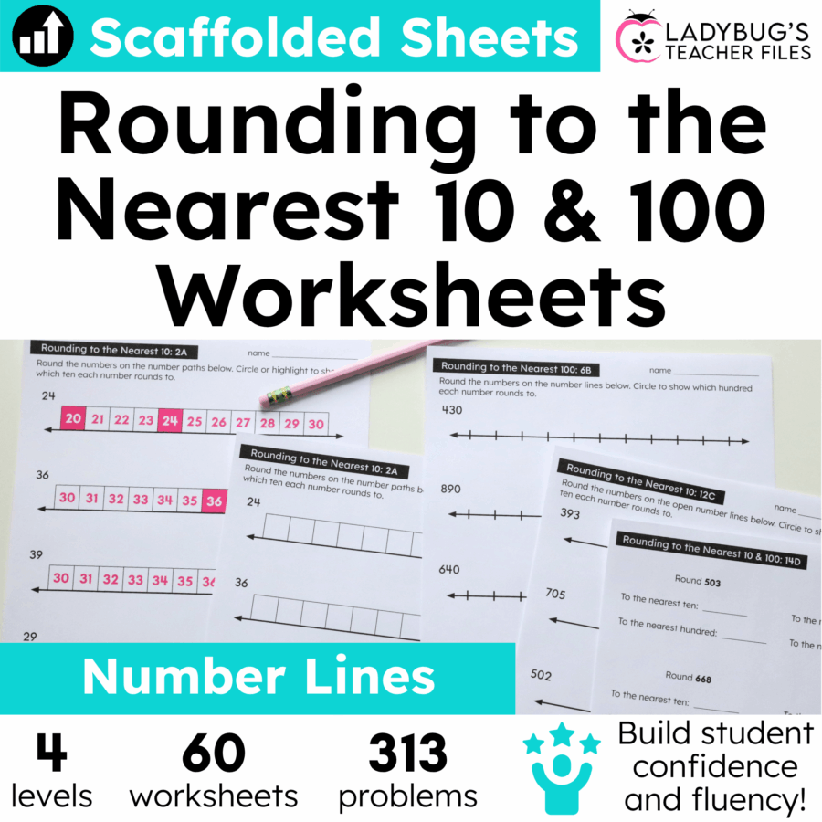 Scaffolded Sheets Rounding Worksheets